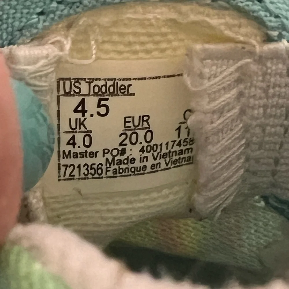 VANS Unisex Classic Slip-on Kids Toddler US 4.5 721356‎ Sponge Bob Blue Yellow